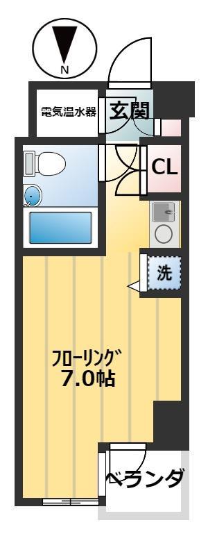 パークハイツ池袋(ワンルーム/4階)の間取り写真