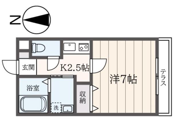 メゾンクリスタル壱番館(1K/1階)の間取り写真