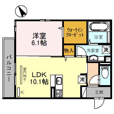 ST.ISLAND II(1LDK/2階)の間取り写真