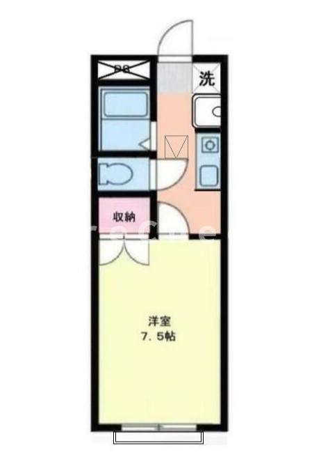 エステート(1K/2階)の間取り写真