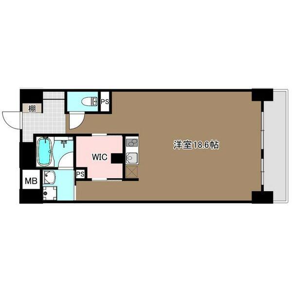 WOLF PACK APARTMENT(ワンルーム/9階)の間取り写真