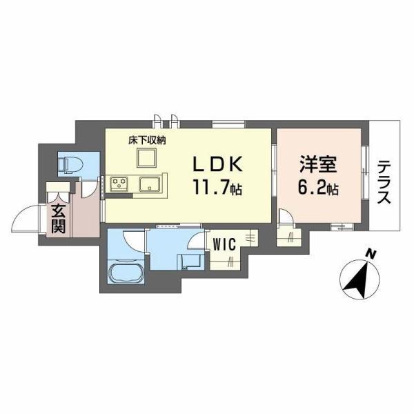 メゾン オピエデュパン(1LDK/1階)の間取り写真
