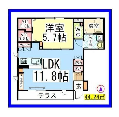 クレールメゾンA(1LDK/1階)の間取り写真