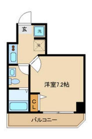 クレイシア赤堤(1K/1階)の間取り写真