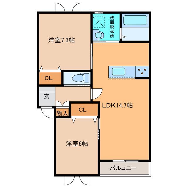 FITLIFEIII(2LDK/3階)の間取り写真