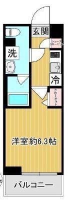 SHOKEN RESIDENCE 川崎(1K/4階)の間取り写真