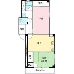 アバニティー東出口(2LDK/1階)の間取り写真