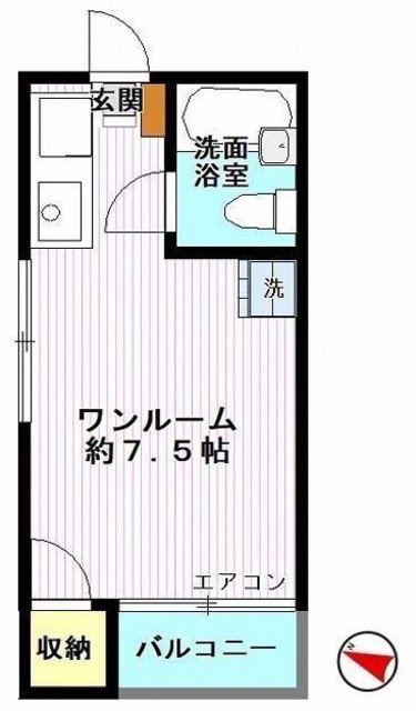 富士ビューティーハイツ(ワンルーム/3階)の間取り写真