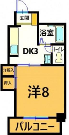 ハイムサンシルク(1K/3階)の間取り写真