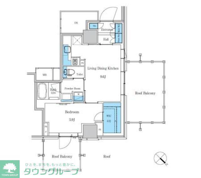 パークアクシス滝野川ラ ブリーズ(1LDK/16階)の間取り写真