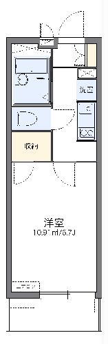 レオパレス蒔田(1K/4階)の間取り写真