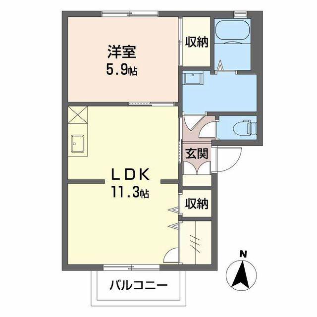 セピアコート310(1LDK/2階)の間取り写真