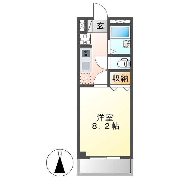 ルミナスアツタ(1K/2階)の間取り写真