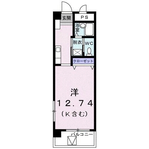 アーバンビューとまり(ワンルーム/6階)の間取り写真