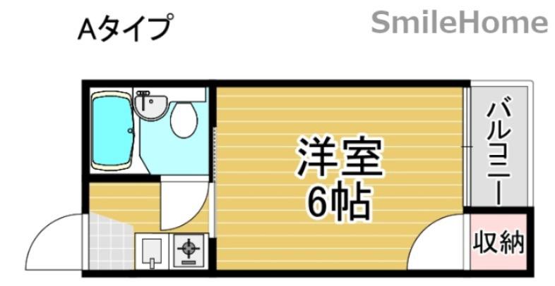 ラビッツコート玉出(1K/3階)の間取り写真