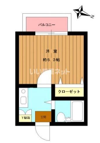 アルカディア熊川(1K/1階)の間取り写真