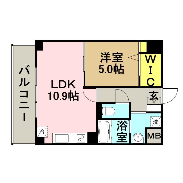 プランドール綾(1LDK/2階)の間取り写真