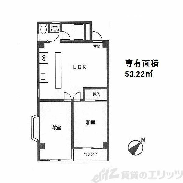シティレジデンス(2LDK/3階)の間取り写真