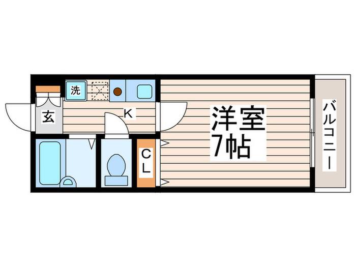 ウィル新江古田(1K/2階)の間取り写真