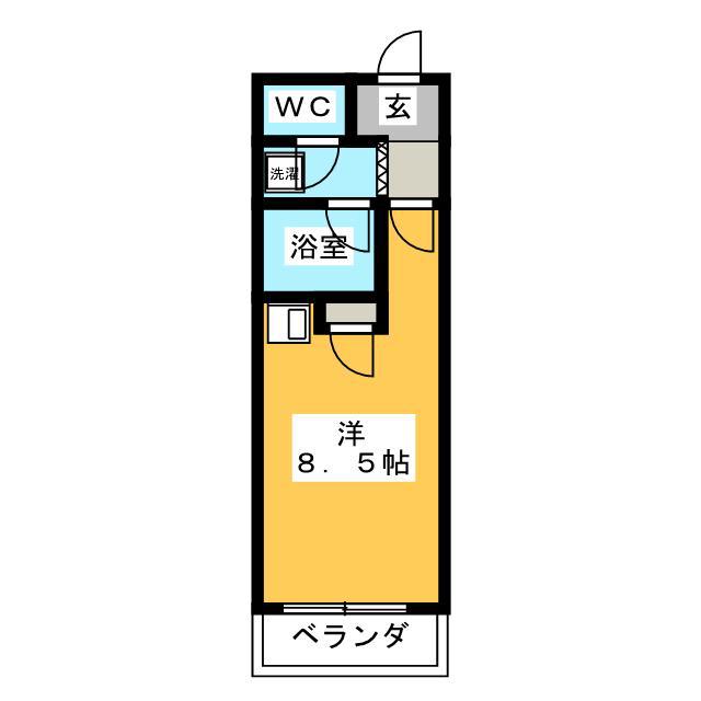 エスペランサ石田(ワンルーム/2階)の間取り写真