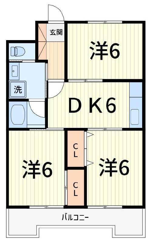 プラザEM(1LDK/4階)の間取り写真