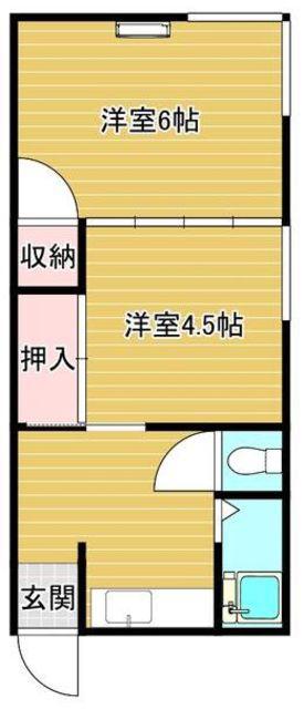 プラザ鶴見(2K/2階)の間取り写真