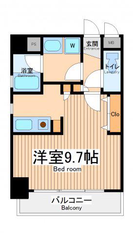 グレース新川崎(1K/2階)の間取り写真