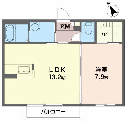 ウィンクエストY(1LDK/2階)の間取り写真