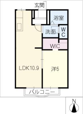 ベルセフィラ(1LDK/1階)の間取り写真