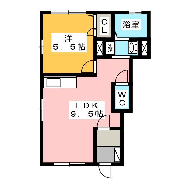 レトアすずらん(1LDK/1階)の間取り写真
