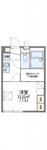 レオパレスSUNFLOWERII(1K/2階)の間取り写真
