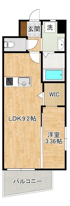 オーヴィジョンクラス浅香通(1LDK/10階)の間取り写真