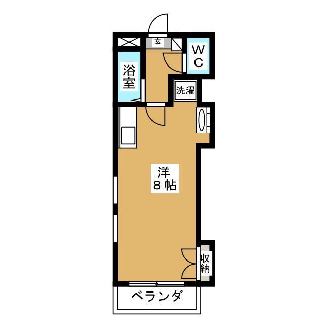 川島ハイムII(ワンルーム/2階)の間取り写真