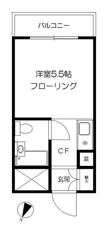 マリオン板橋(ワンルーム/3階)の間取り写真