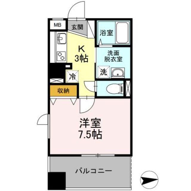 エントピアパレス(1K/3階)の間取り写真