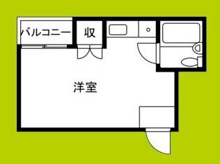 リビエール今里(ワンルーム/2階)の間取り写真