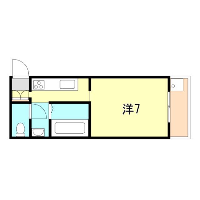 ハイツ重塚II(1K/2階)の間取り写真