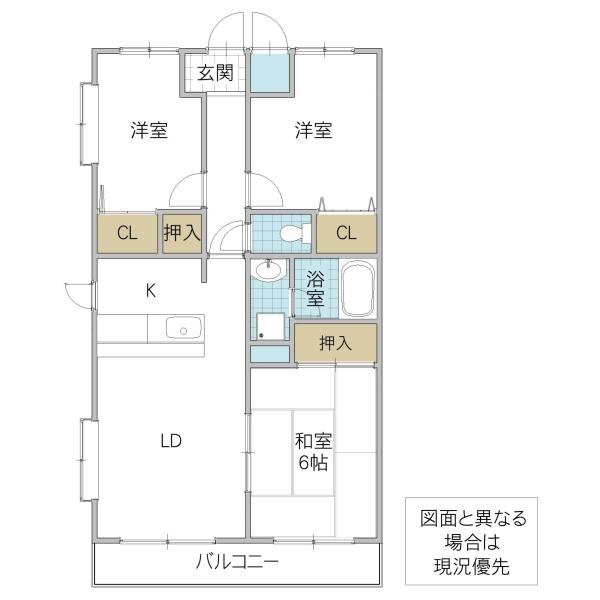 グランドパレスNS-2(3LDK/6階)の間取り写真