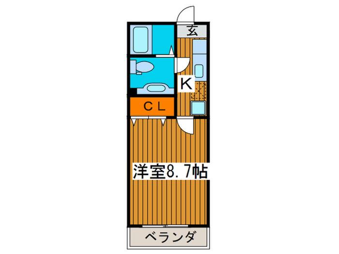 サァラ多摩平(1K/1階)の間取り写真