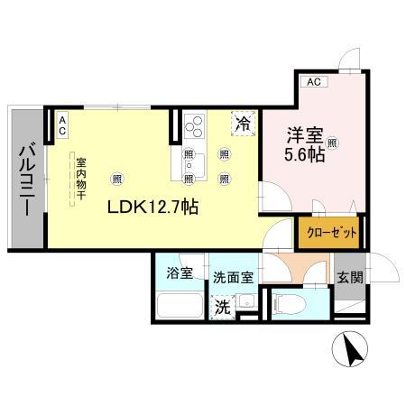 D-RESIDENCE川口3丁目W(1LDK/3階)の間取り写真