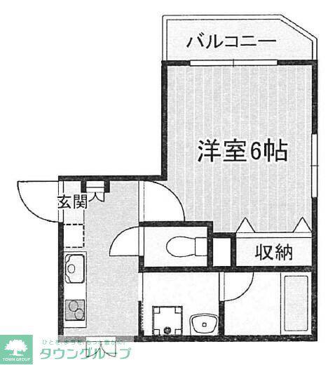 アーバンステージ南流山(1K/2階)の間取り写真