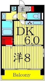 サン セジュール(1DK/3階)の間取り写真