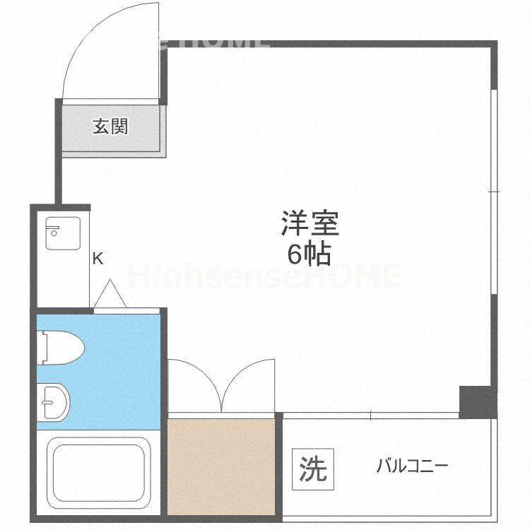ラパンジール関目(ワンルーム/2階)の間取り写真