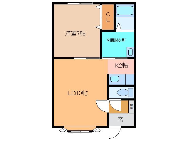フェリーチェ(1LDK/1階)の間取り写真