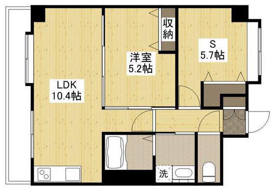 天神川駅前エステート(1SLDK/5階)の間取り写真