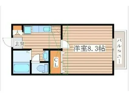 コリーヌ南光台I番館(1K/1階)の間取り写真