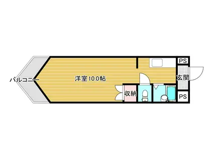 K-2西小倉ビル(ワンルーム/5階)の間取り写真