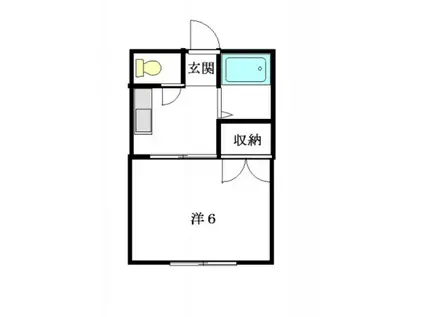 ミ・カサ旭川II(1K/2階)の間取り写真