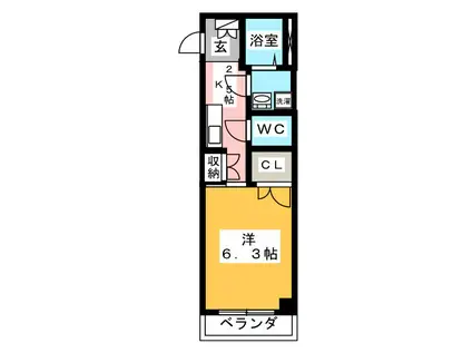 ハイツヤマト(1K/1階)の間取り写真