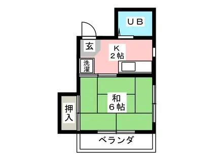 メゾン町田(1K/3階)の間取り写真